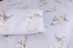 BED SHEET SET 3PCS - GREY FLOWER - Waqashomeltd