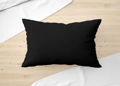 BLACK - PILLOWCASE WITH FLAP - Waqashomeltd