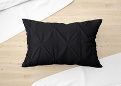 BLACK - PINTUCK PILLOWCASE - Waqashomeltd