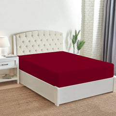 BURGUNDY - FITTED SHEET - Waqashomeltd