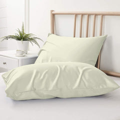 CREAM - PILLOWCASE WITH FLAP - Waqashomeltd