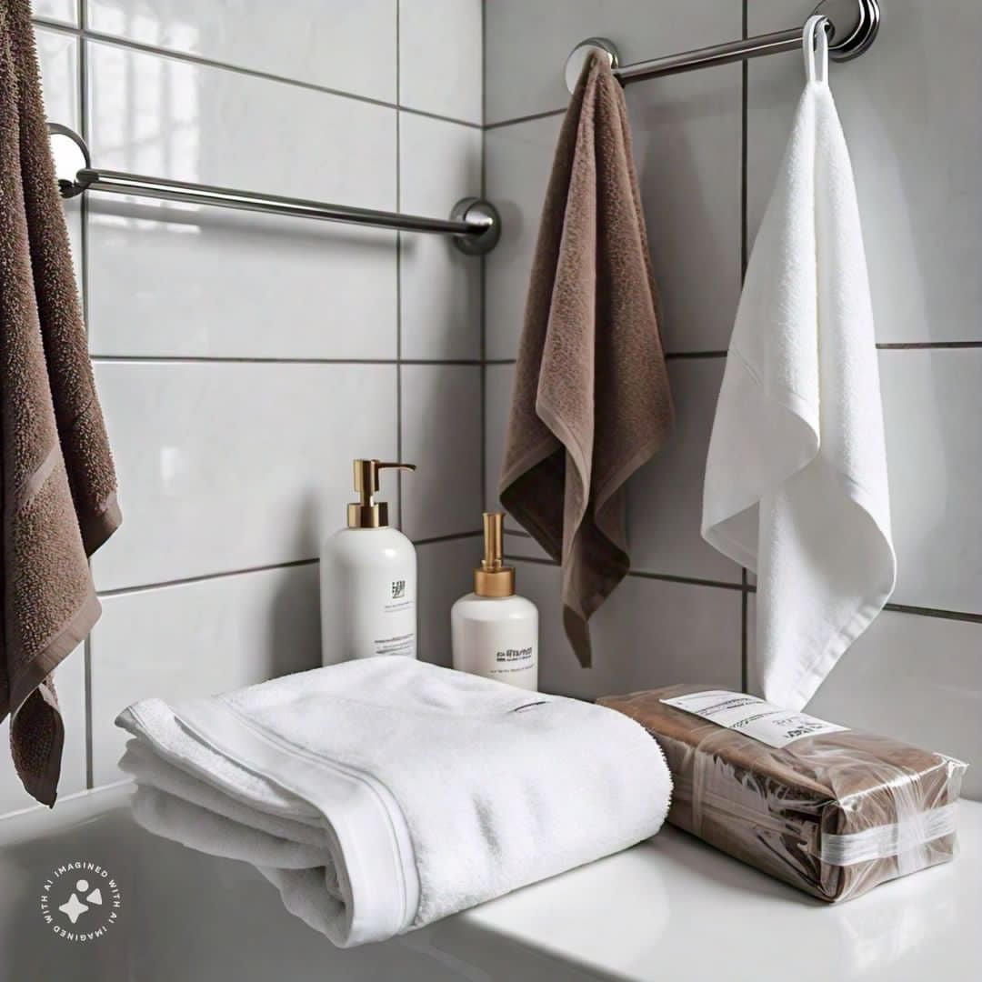 Egyptian Cotton, Zero Twist 600GSM Bath Towel-White - Waqashomeltd