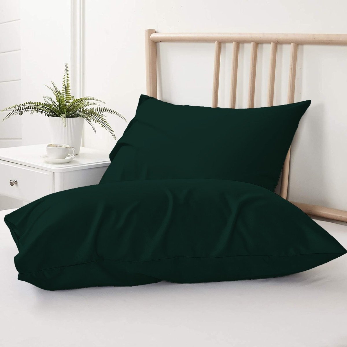 GREEN - PILLOWCASE WITH FLAP - Waqashomeltd