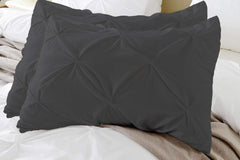 GREY - PINTUCK PILLOWCASE - Waqashomeltd