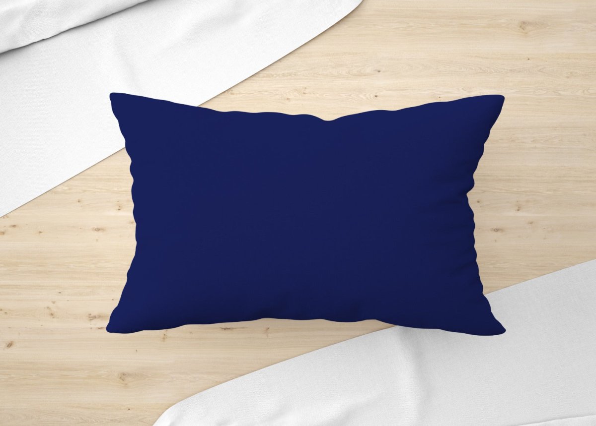 NAVY BLUE - PILLOWCASE WITH FLAP - Waqashomeltd