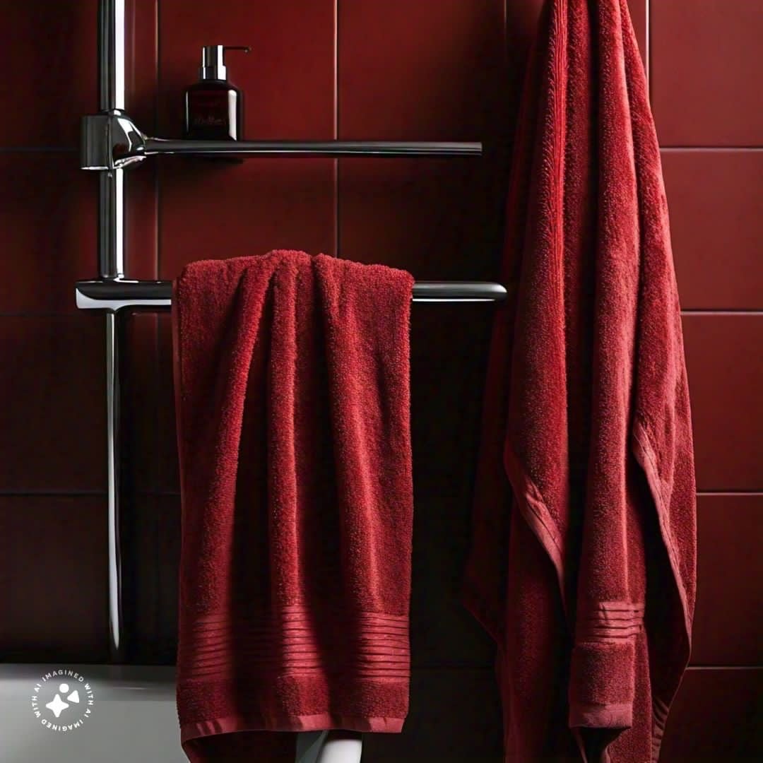 PREMIUM QUALITY EGYPTIAN 100% COTTON 450GSM Bath Towel - Red - Waqashomeltd