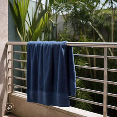 PREMIUM QUALITY Light&Dark Blue EGYPTIAN 100% COTTON 500GSM Bath Towel - Waqashomeltd