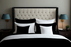 REVERSIBLE BLACK & WHITE - 7 PCS DUVET COVER SET - Waqashomeltd