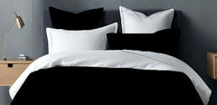 REVERSIBLE BLACK & WHITE - 7 PCS DUVET COVER SET - Waqashomeltd