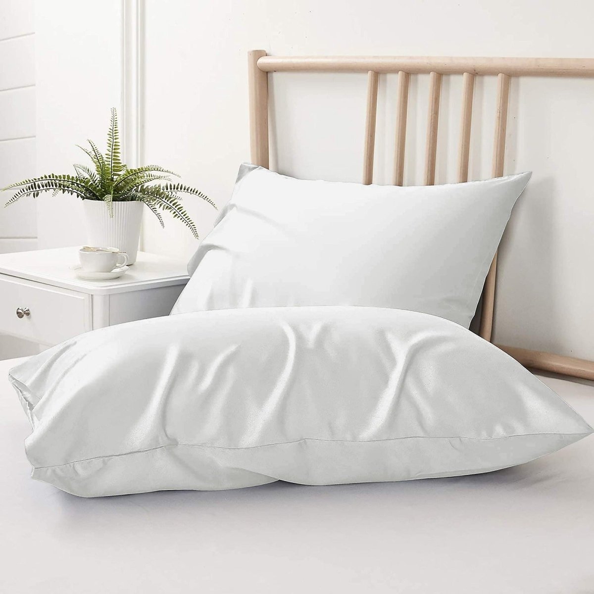 SUPER WHITE - PILLOWCASE WITH FLAP - Waqashomeltd