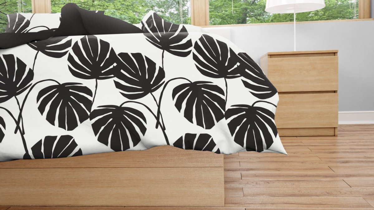 Black Leaf - Bed Sheet Set - Waqashomeltd