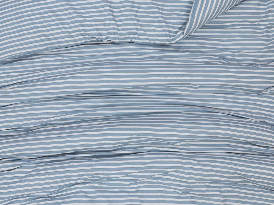 Blue Stripes Duvet Cover-3 Pieces - Waqashomeltd