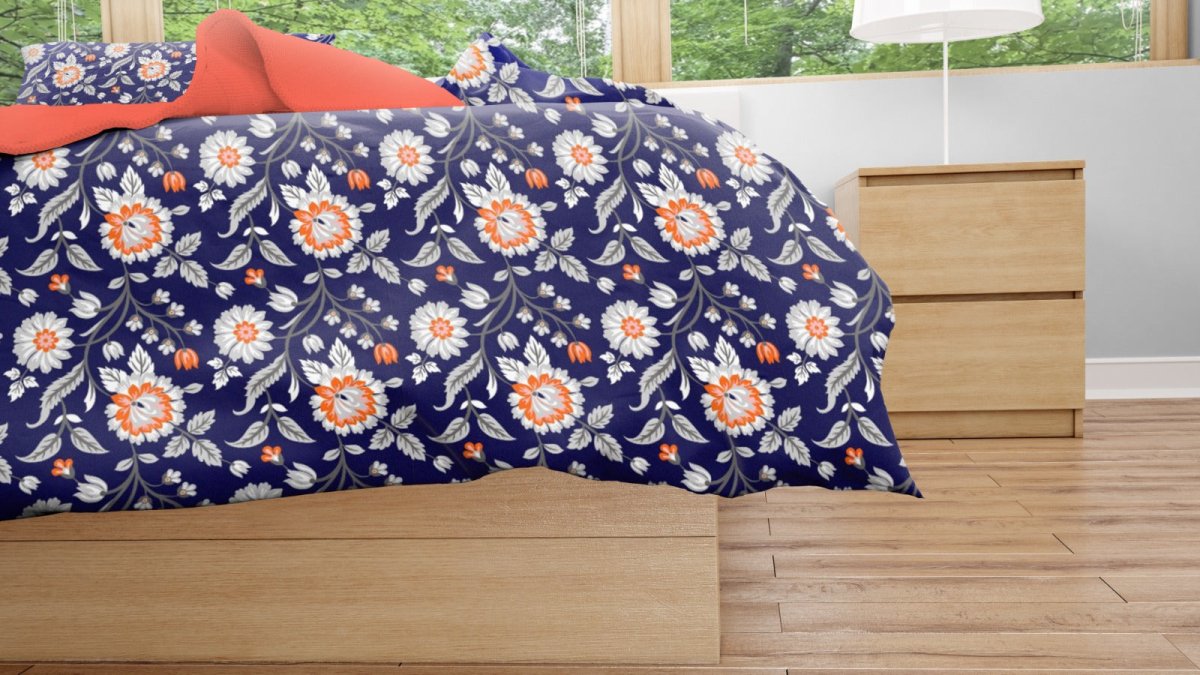 Cerulean Flower - Bed Sheet Set - Waqashomeltd