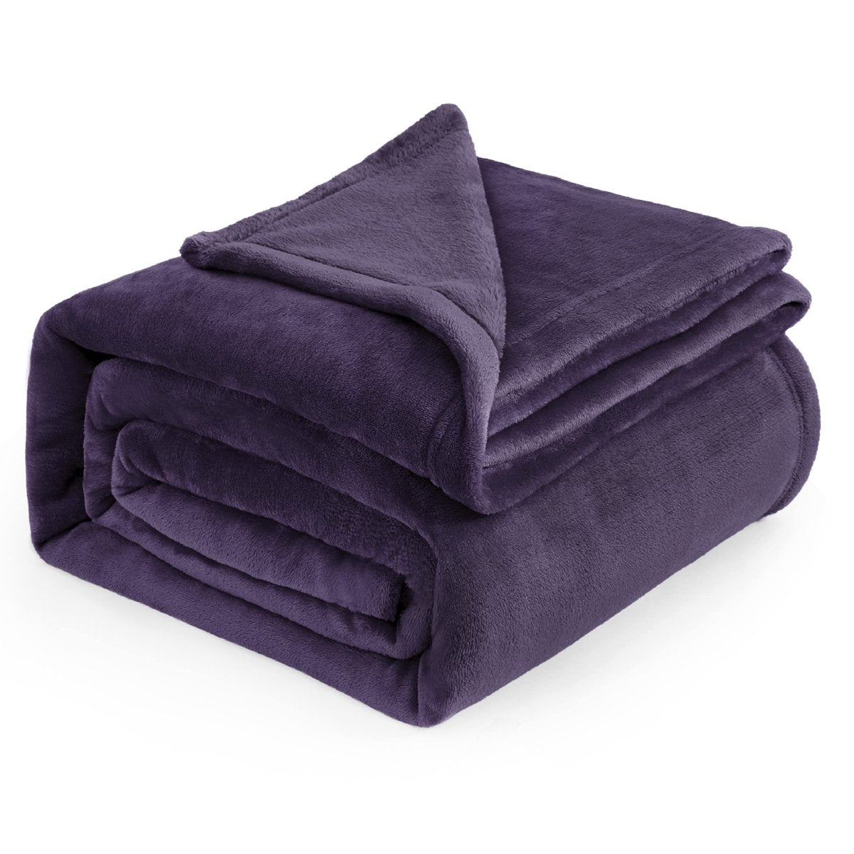 Fleece Throw Winter Blanket King Size - Dark Purple - Waqashomeltd