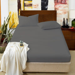 Grey - Fitted Sheet - Waqashomeltd