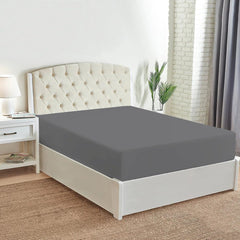 Grey - Fitted Sheet - Waqashomeltd