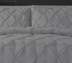 LUXURY PIN TUCK GREY - BED SET 8 PCS - Waqashomeltd