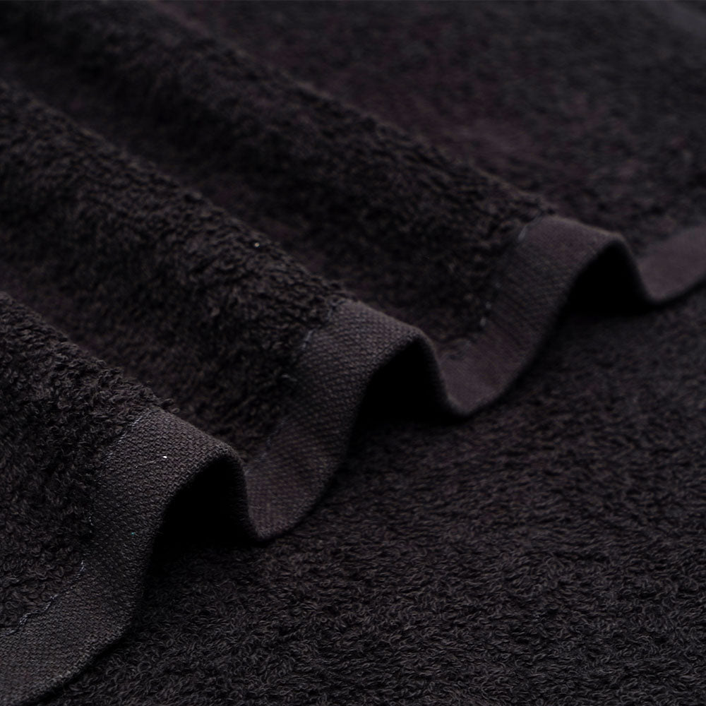 Super Soft Plain Towel - Black - Waqashomeltd