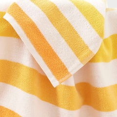 Super Soft Top Quality Yellow Stripes Design Bath Towel - 500 GSM - Waqashomeltd