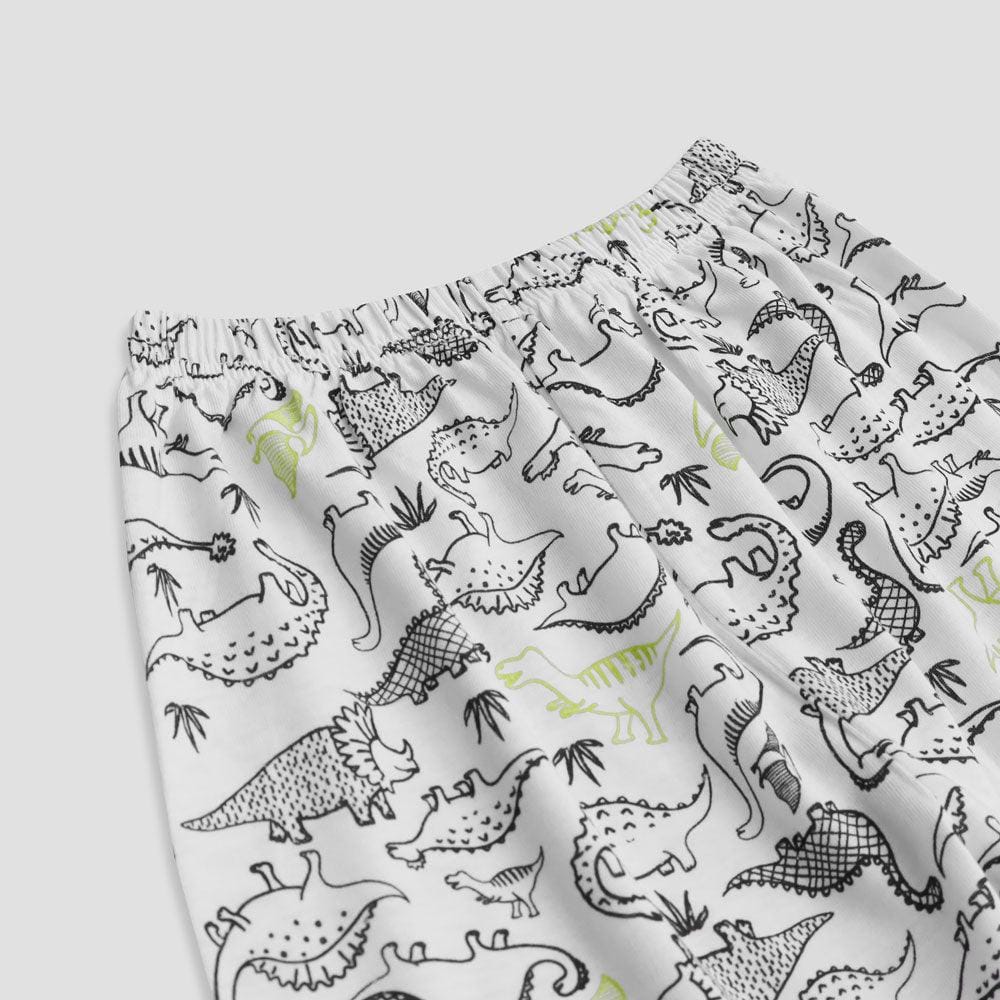 Unisex Branded Kids Dinos Printed Night Suit - Waqashomeltd