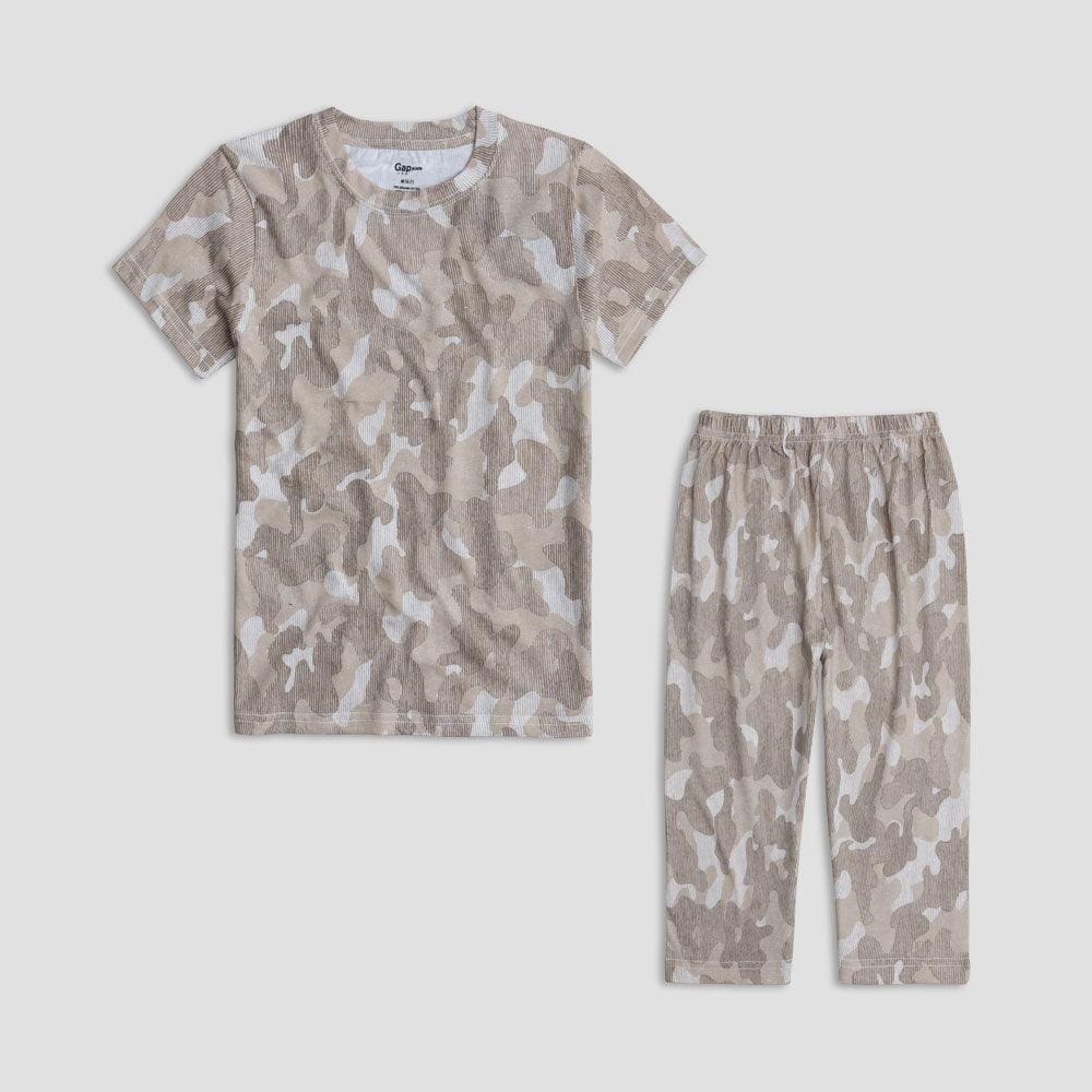 Unisex Branded Kids Gold Camouflage Night Suit - Waqashomeltd