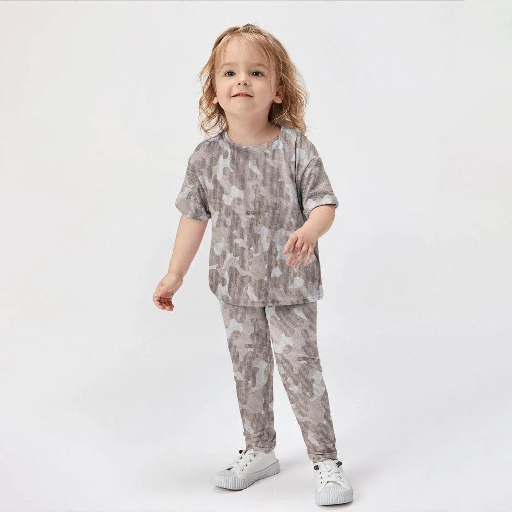 Unisex Branded Kids Gold Camouflage Night Suit - Waqashomeltd