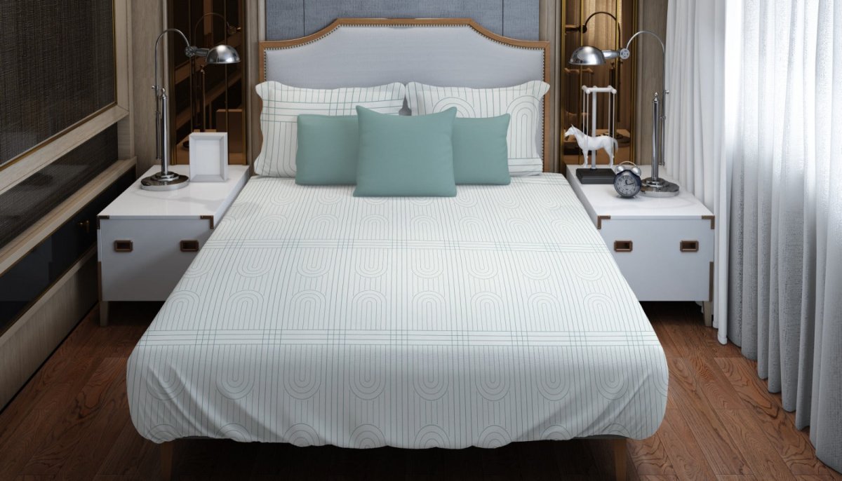 White Maze - Bed Sheet Set - Waqashomeltd